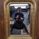 small gilded mirror in Louis-Philippe style circa 1880