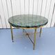 Table néoclassique marbre vert vintage