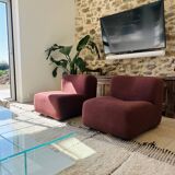 Pair of modular armchairs