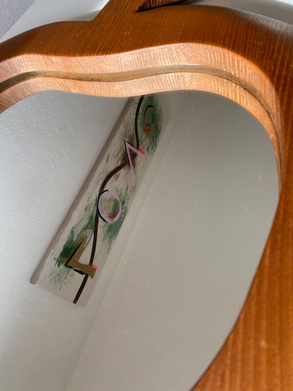 Miroir pomme en bois
