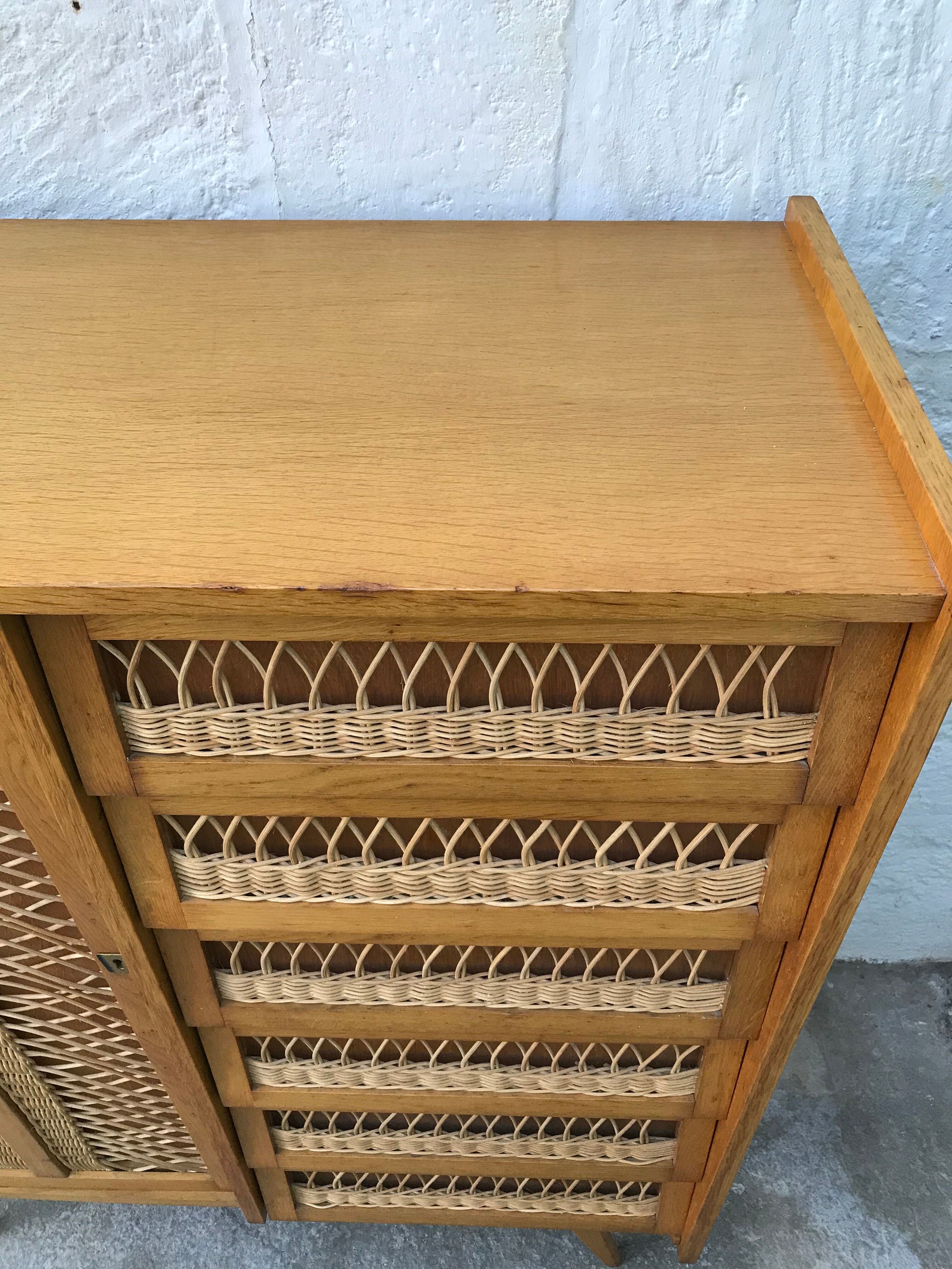 Rattan chest of drawers