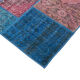 Hand-knotted anatolian 202 cm x 300 cm blue patchwork rug