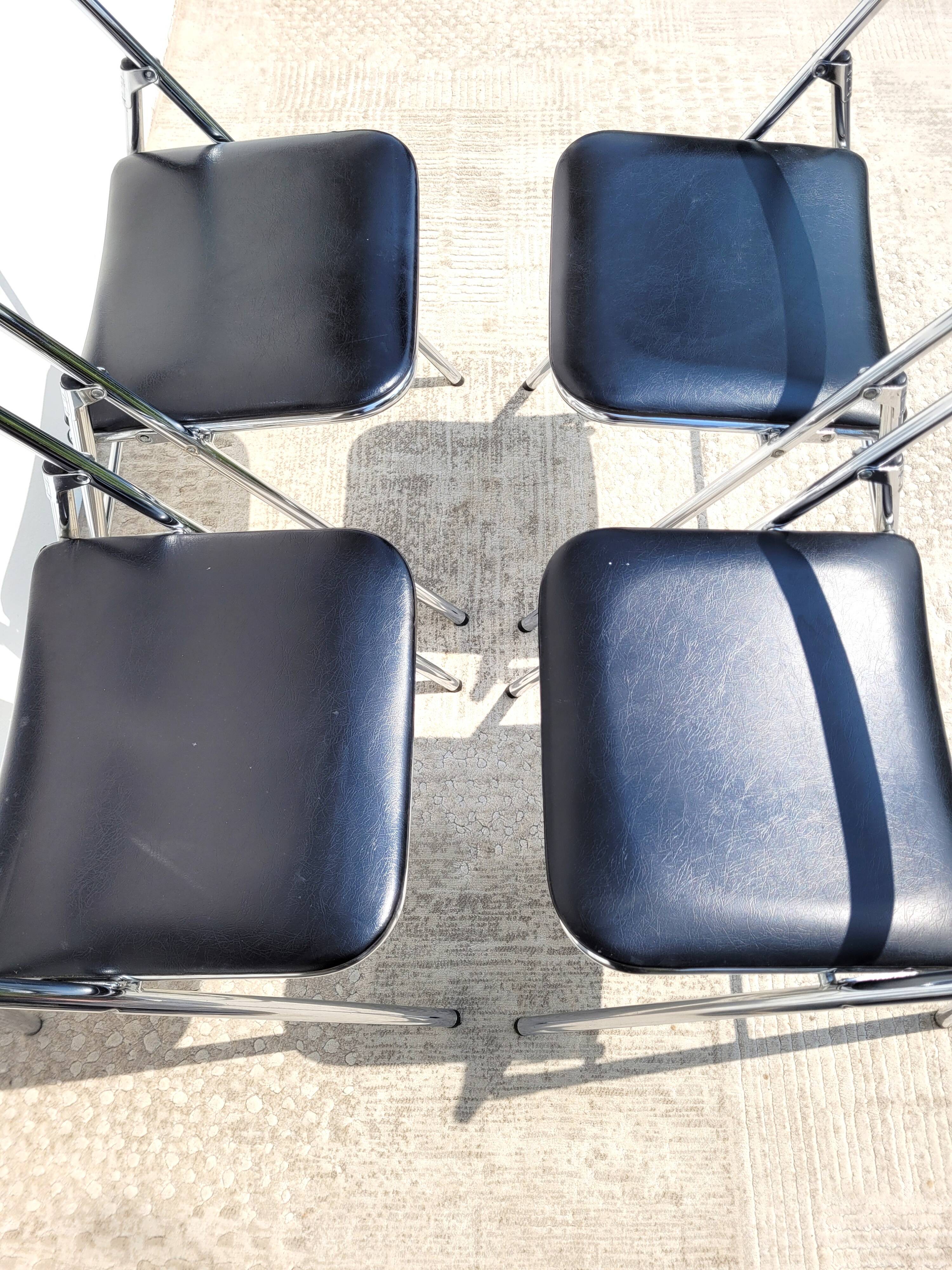 Set 4 folding chairs Souvignet