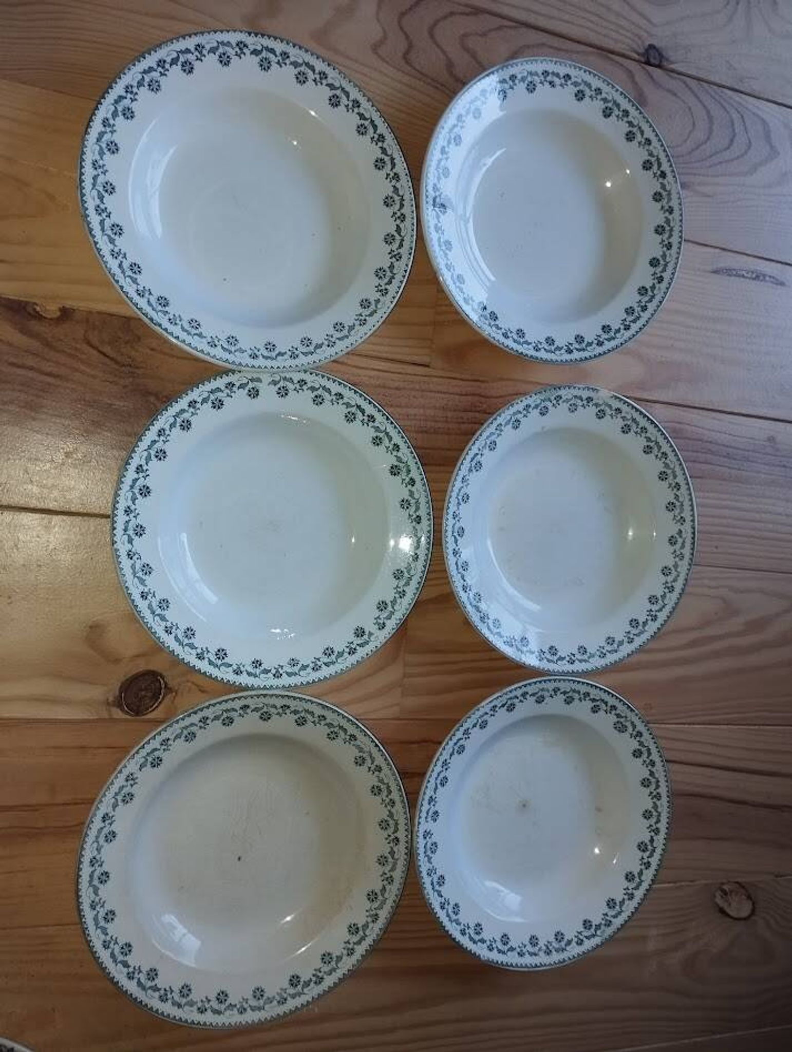 Assiettes Creuses “Georgette” Terre de Fer (6 pièces)