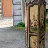 3-panel screen in painted wood