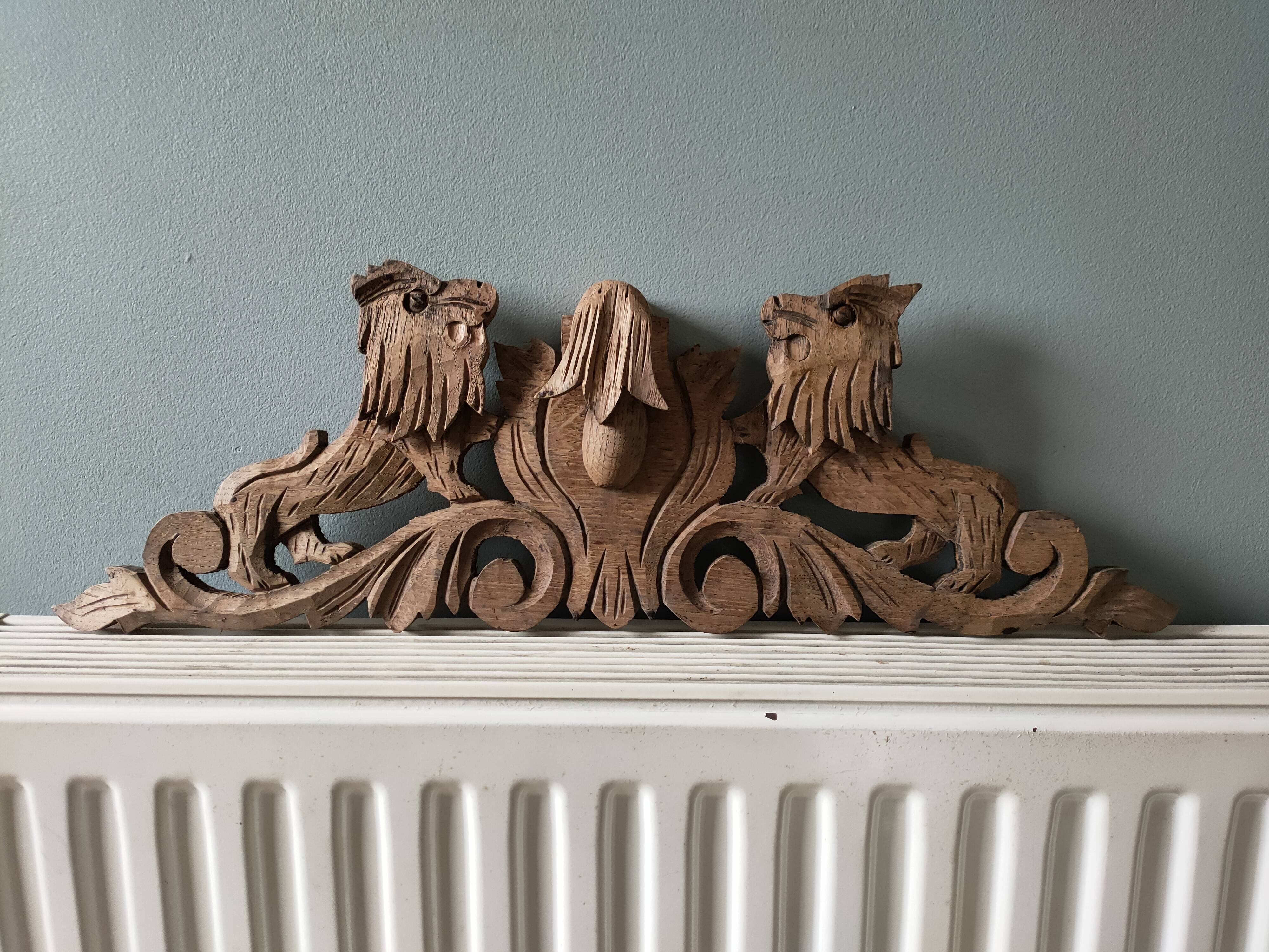 Old oak pediment