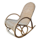 Rattan and bamboo rocking chair — Vintage bohemian style, 1970s