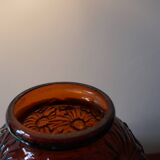 Art Deco pressed glass ball vase