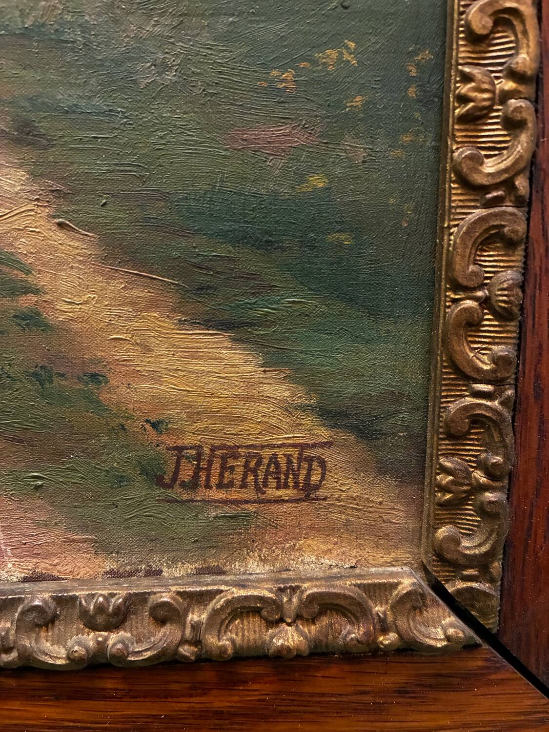 19th Century Countryside Landscape Signed