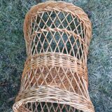 Round rattan armchair of the 1960s