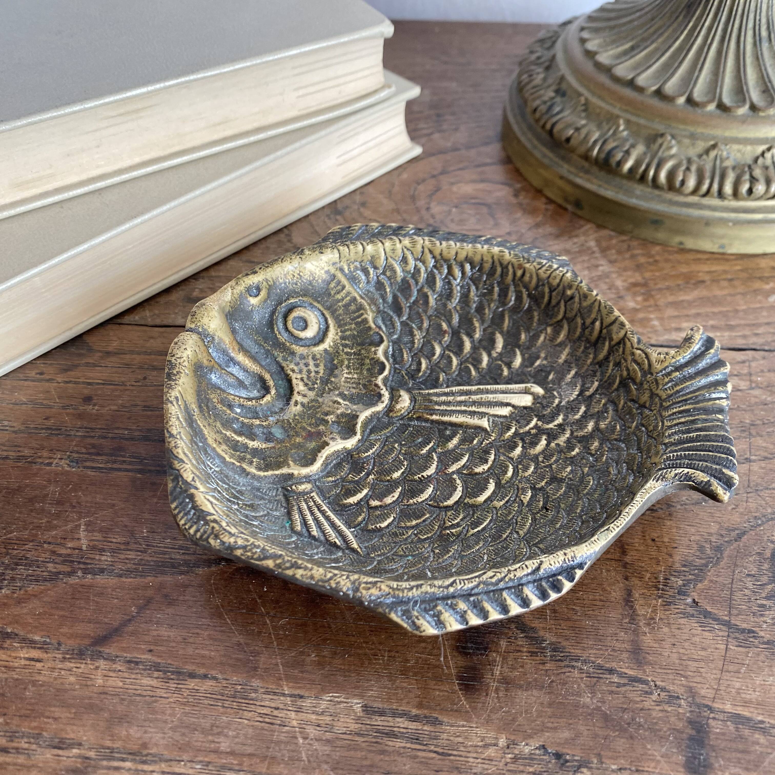 Brass fish ashtray or pocket emptier