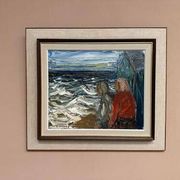 Huile sur toile originale – « Figures » par Einar Emland – Vintage