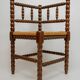 Classic vintage bobbin corner armchair