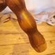 Tabouret tripode bois tourné
