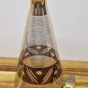 Carafe verre style art déco décor or