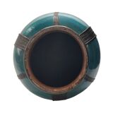 Vintage Early 20th Century Middle Eastern Ceramic Vase - Turquoise Glaze