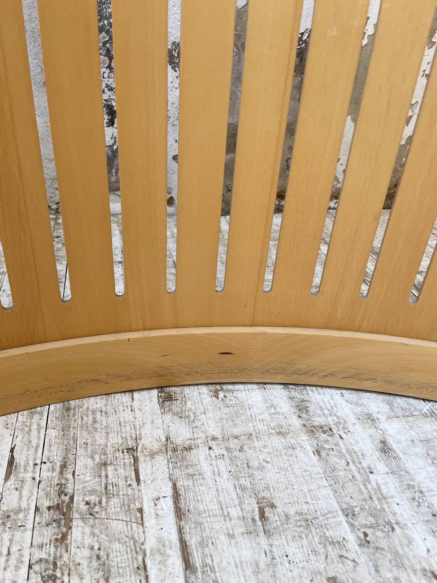 Large curved beech screen from the 80s