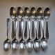 12 manufrance white metal table spoons