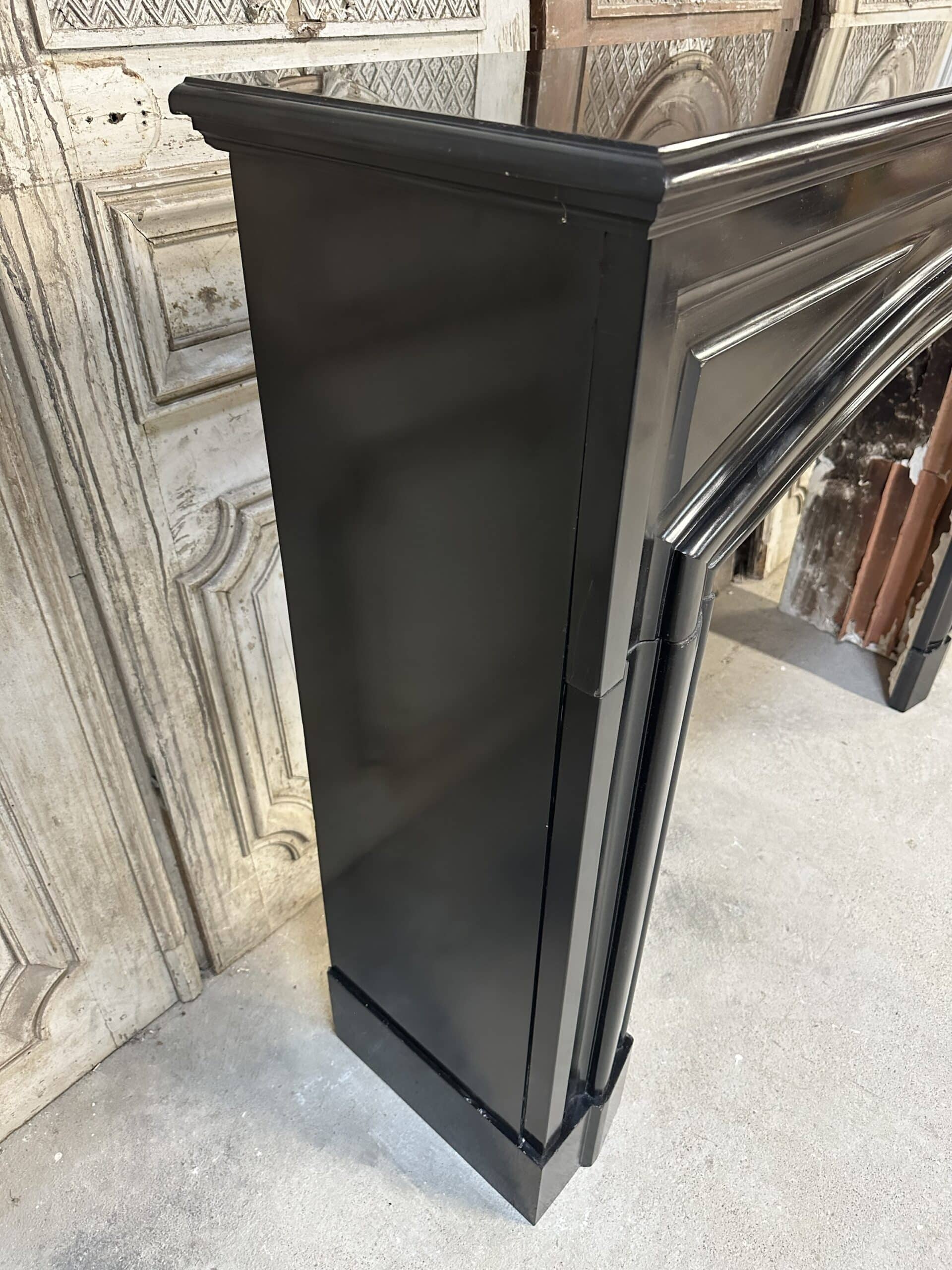 Black marble fireplace from around 1900