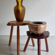 Centre de table Wabi Sabi moderne organique Coco de Mer, sculpté à la main, 19e siècle.