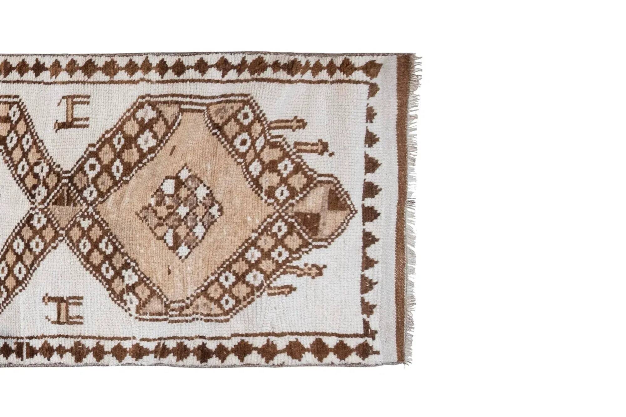 Vintage Turkish hallway rug 83x350 cm
