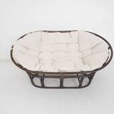 Manou two seater sofa with linnen cushion, The Netherlands 1970's