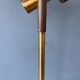 Vintage Dijkstra Space Age floor lamp, brown and chrome floor light
