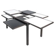 Bernard Vuarnesson desk or dining table with reversible and extendible tops, 80s