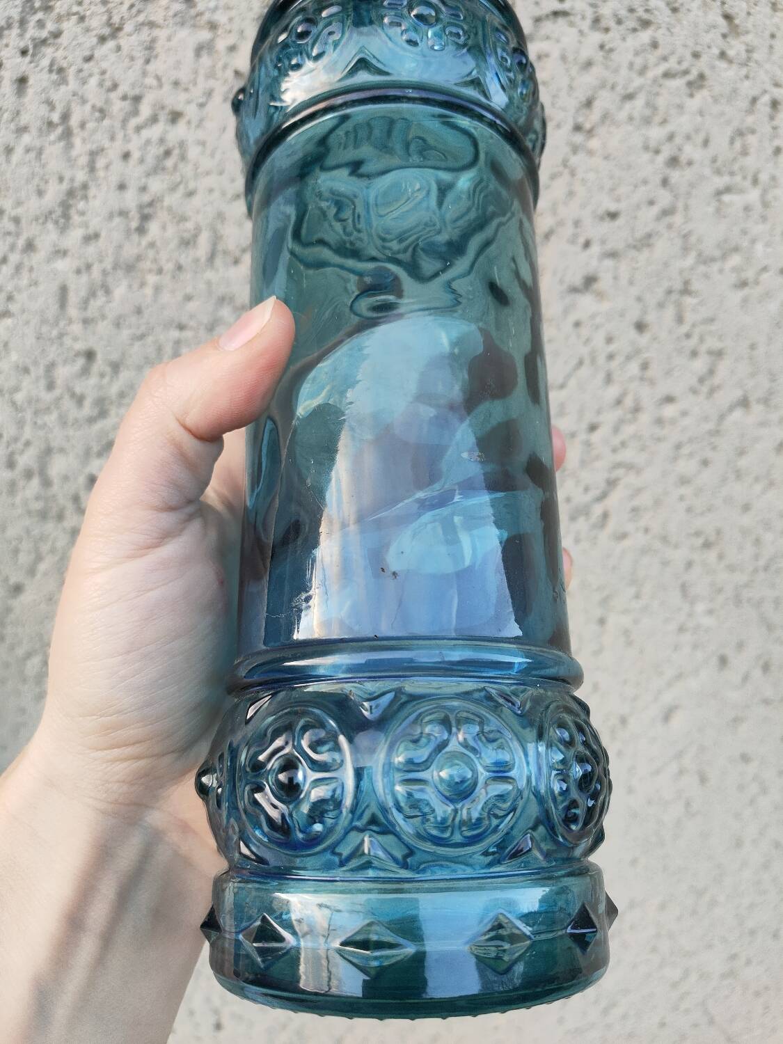 Turquoise blue bottle
