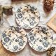 Trio of earthenware saucers
