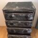 Blue grey patinated chest of drawers