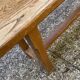 Solid oak farmhouse bench 220cm for rustic farmhouse table 1950
