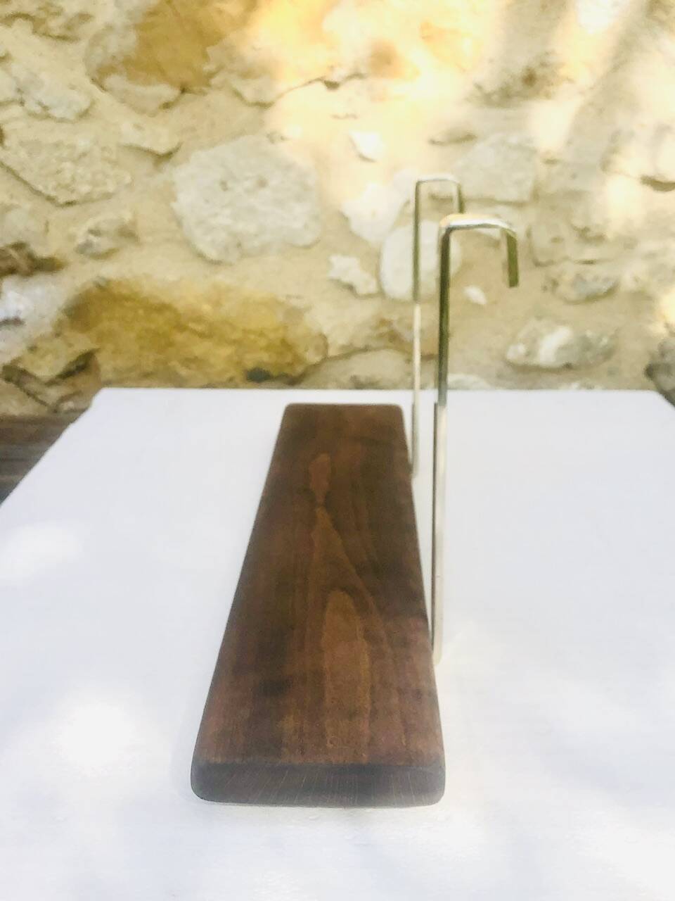 Vintage wall shelf, hanging, metal and wood