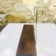 Vintage wall shelf, hanging, metal and wood