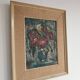 Modernist oil painting on canvas "Flowers" by Branislava Modelska-Jovanovic
