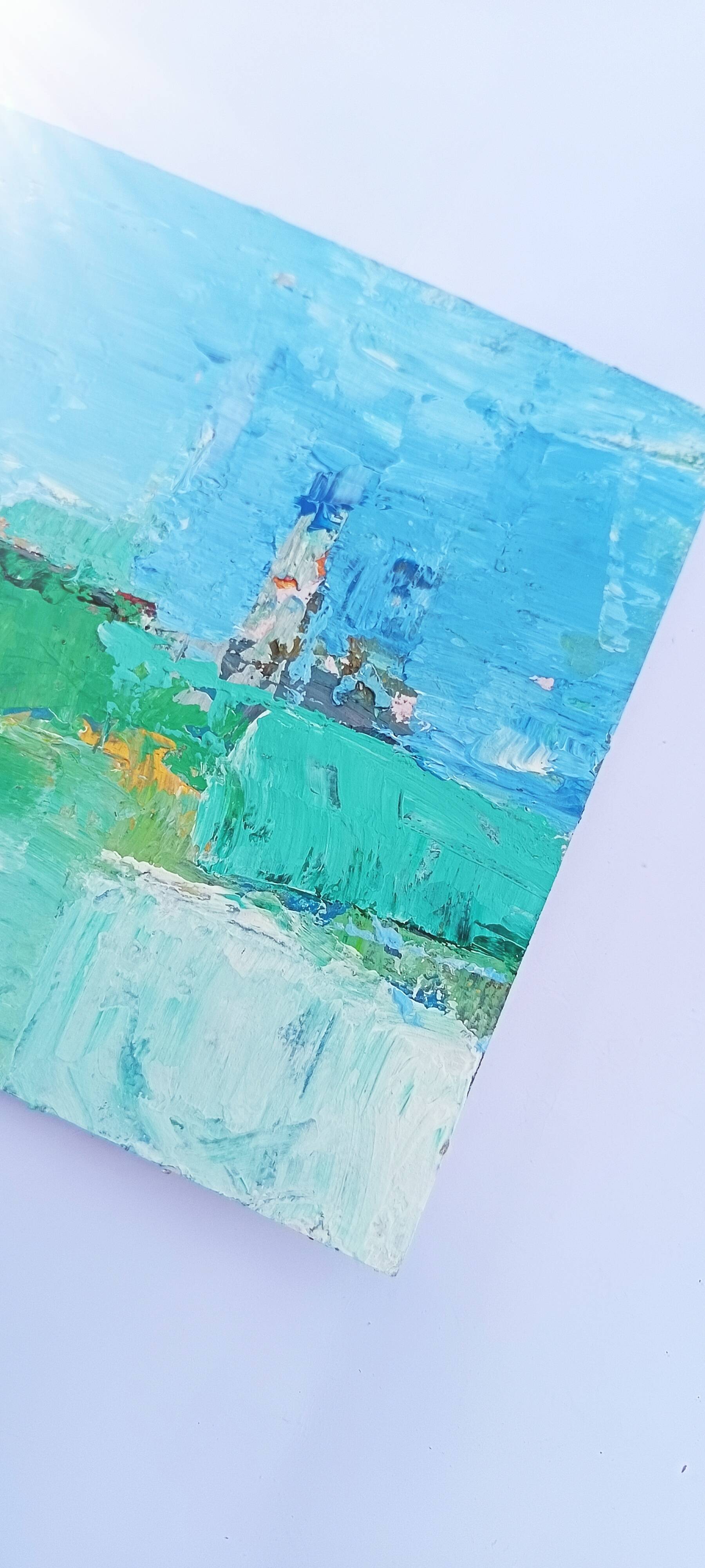 Peinture abstraite originale lumineuse – dlg Nicolas de Stael