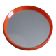 Vintage mirror round plastic orange