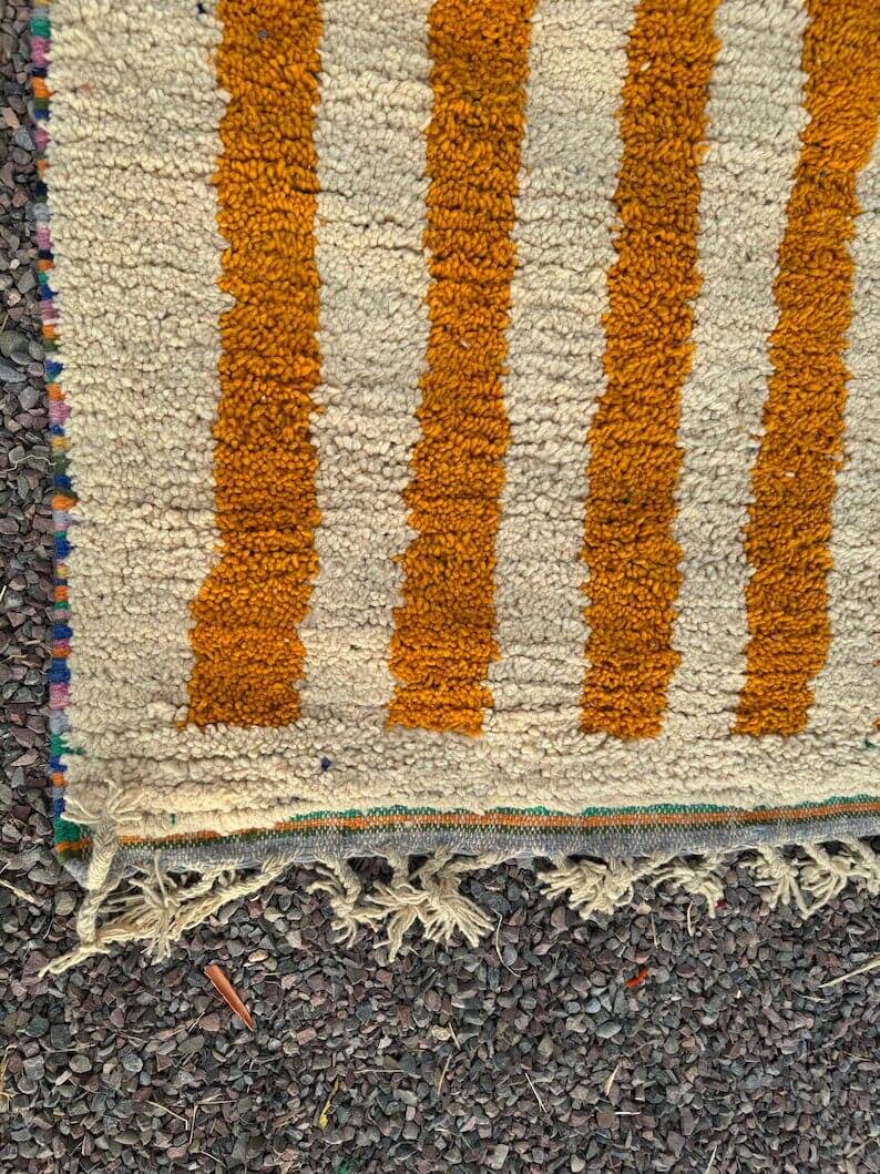 Large traditional handmade Berber rug custom size 3/4 m