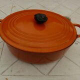 Orange casserole Le Creuset 50s