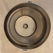 Pair of luc Lanel Christofle Gallia silver metal ice buckets 1940