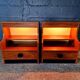 Paire de tables de chevet en palissandre, années 1960-70