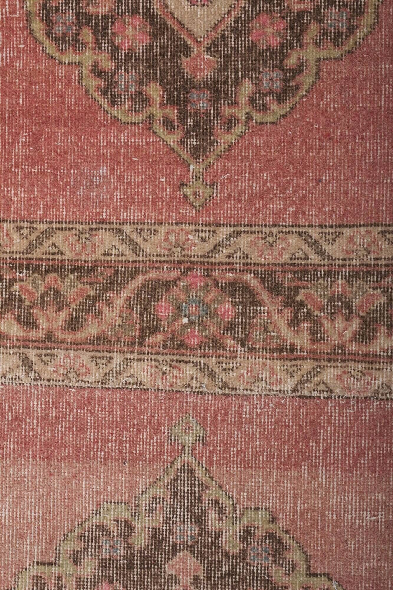 Vintage Turkish hallway rug 79x734 cm