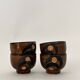 Set of 4 ceramic cups, Japanese pottery, circa 1960/70