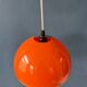 Suspension Space Age in orange and white acrylic glass