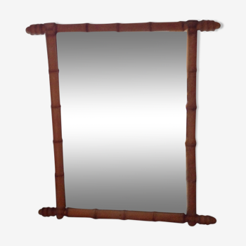 Mirror bamboo early twentieth century 67x75cm