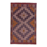 Vintage Turkish kilim handwoven 136x204 cm