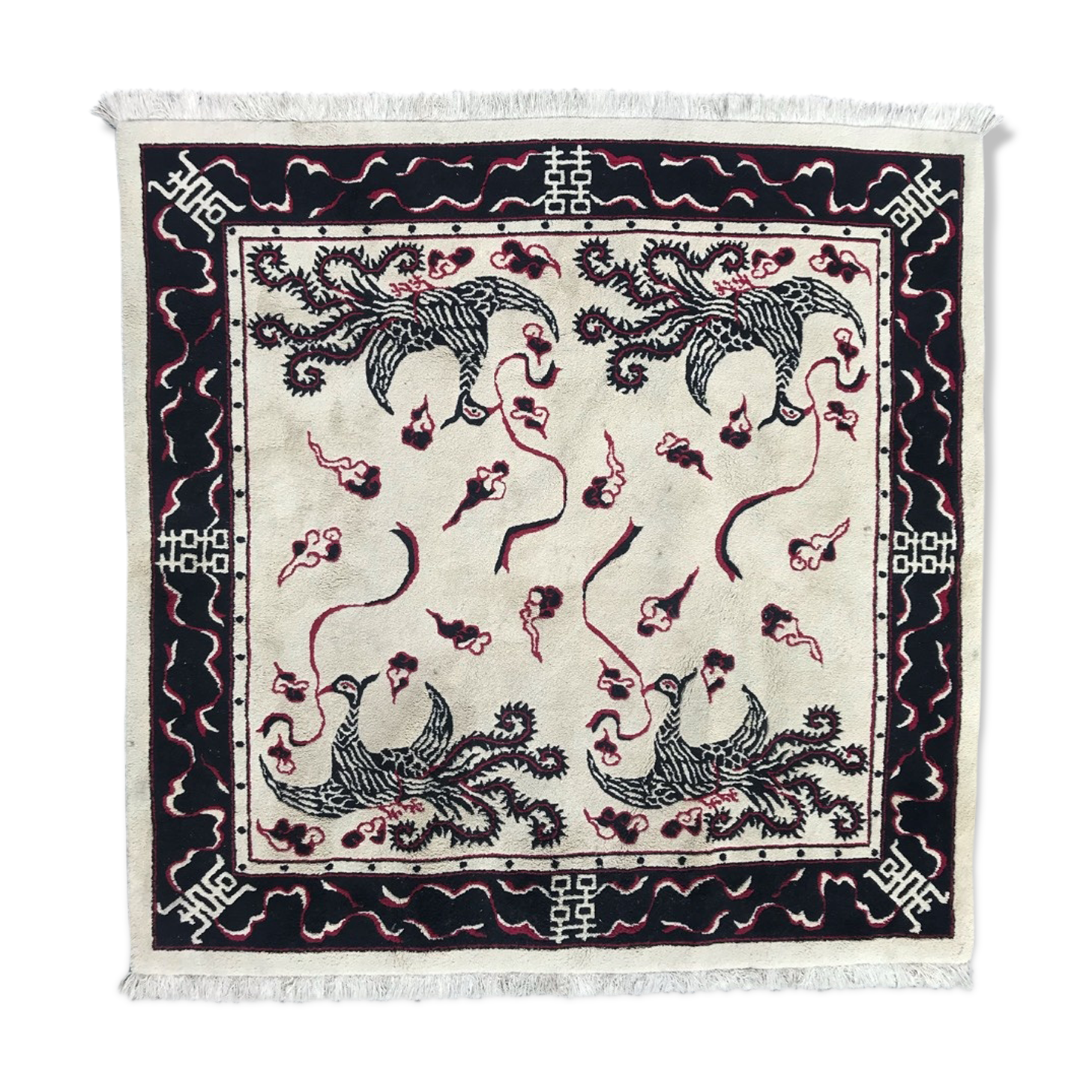 Vietnam handmade square rug 150x150 cm Selency