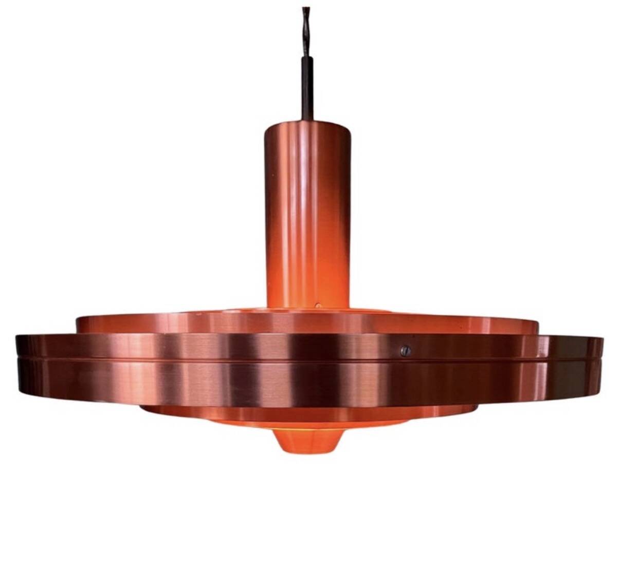 Vintage 1960s Fibonacci pendant in copper by Sofus Frandsen for Fog and Mørup