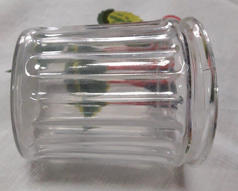 Glass jam jar h9cm