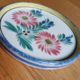Saucer cup ramekin HB Quimper ceramic signed PF and numbered